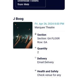 J-Boog Concert Tickets