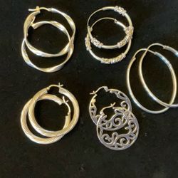 Sterling silver Hoops