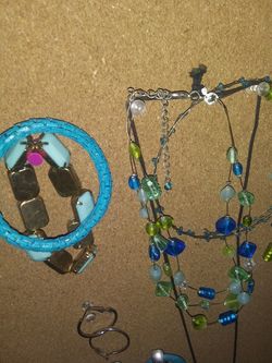 Real turquoise gemstone matching set