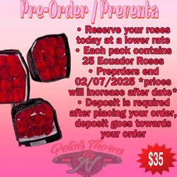 Wholesale Roses PREORDER 