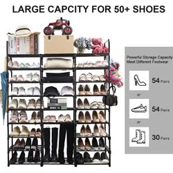 Large Shelving System Organizer, Shoe Rack Shelves, De-Clutter Shelf for Closet, Garage