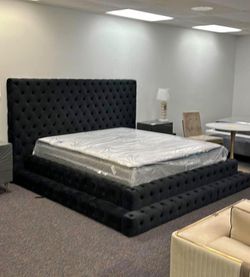Luxury style bedframe, $54 down no credit needed🔥🔥