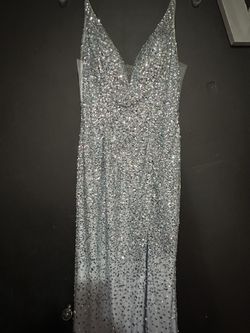 Silver/baby Blue Formal Dress