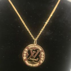 Stainless Steel Gold Color Fashion Necklace...approx 19in