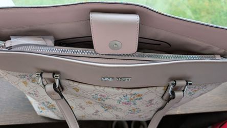 Nine West Pink Floral Tote Bag