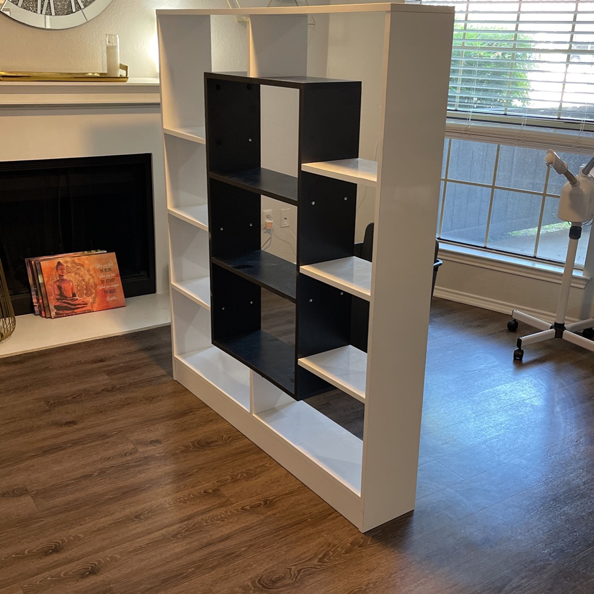 Black And White Shelf Room Divider.  (IKEA) 