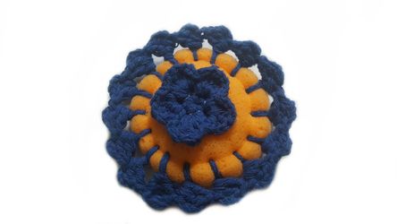 Royal Blue Horse Round Small Tack Sponge-Spring-Flower-Unique-Handmade-Equestrian-Custom-Personalized