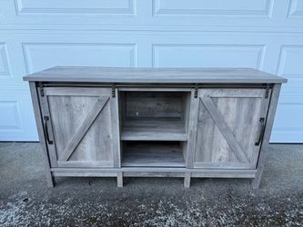 Sauder Rustic TV Entertainment Stand Cabinet