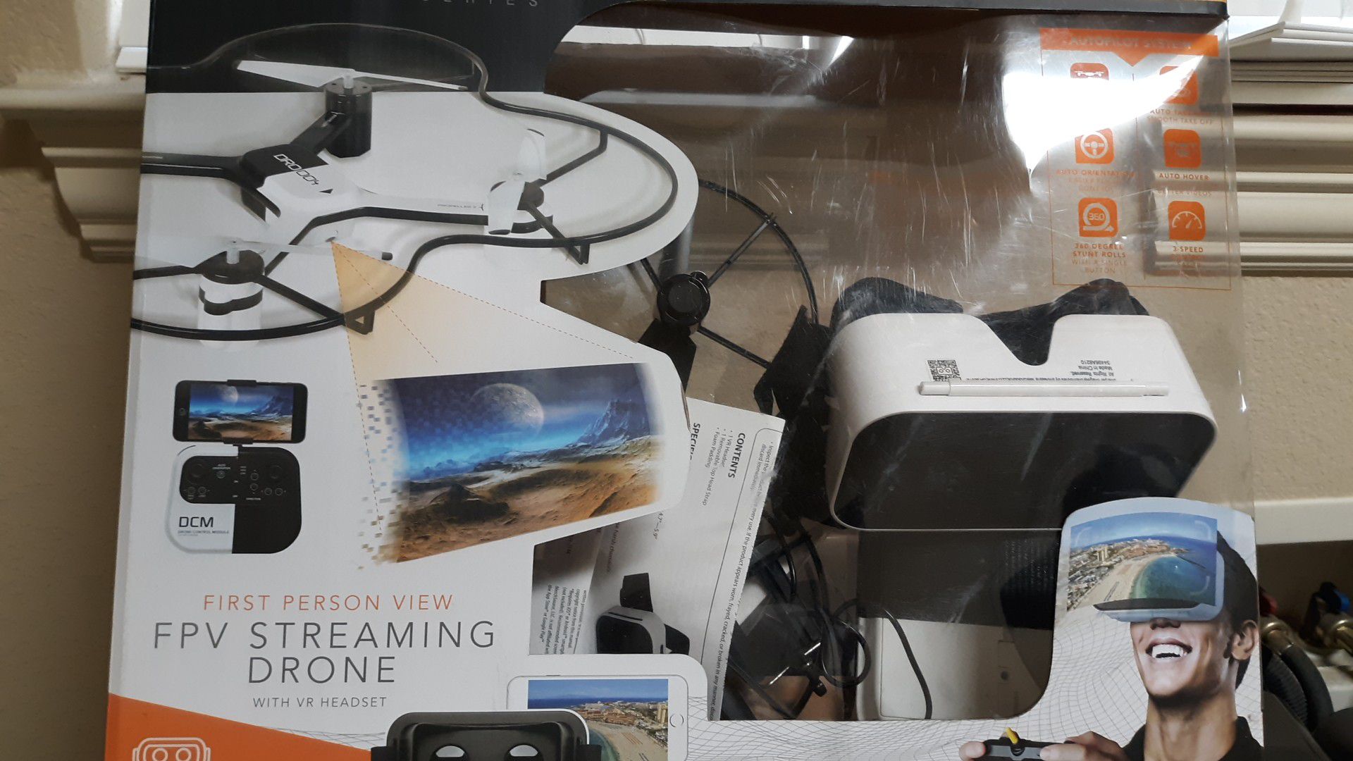 HD Video Streaming Drone NEW Sharper Image Platinum Series VR Headset FPV