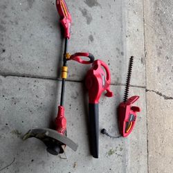 Homelite leaf blower corded trimmer and hedger and chainsaw