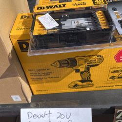 Dewalt 20 Volt Drill With 40 Count Drill Bits Both New In Box