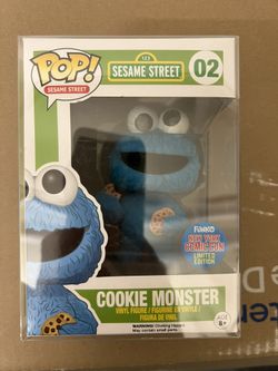 Cookie Monster Pop FLOCKED