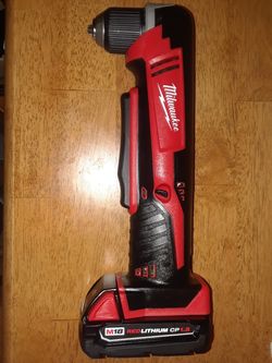 Milwaukee M18 right angle drill with new battery