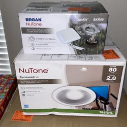 Bath Fan Replacement Cover And Motor Kit/ Ventilation Fan With LED