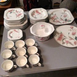 Mikasa Silk Flowers China Set —48 Pieces  - Nice Condition
