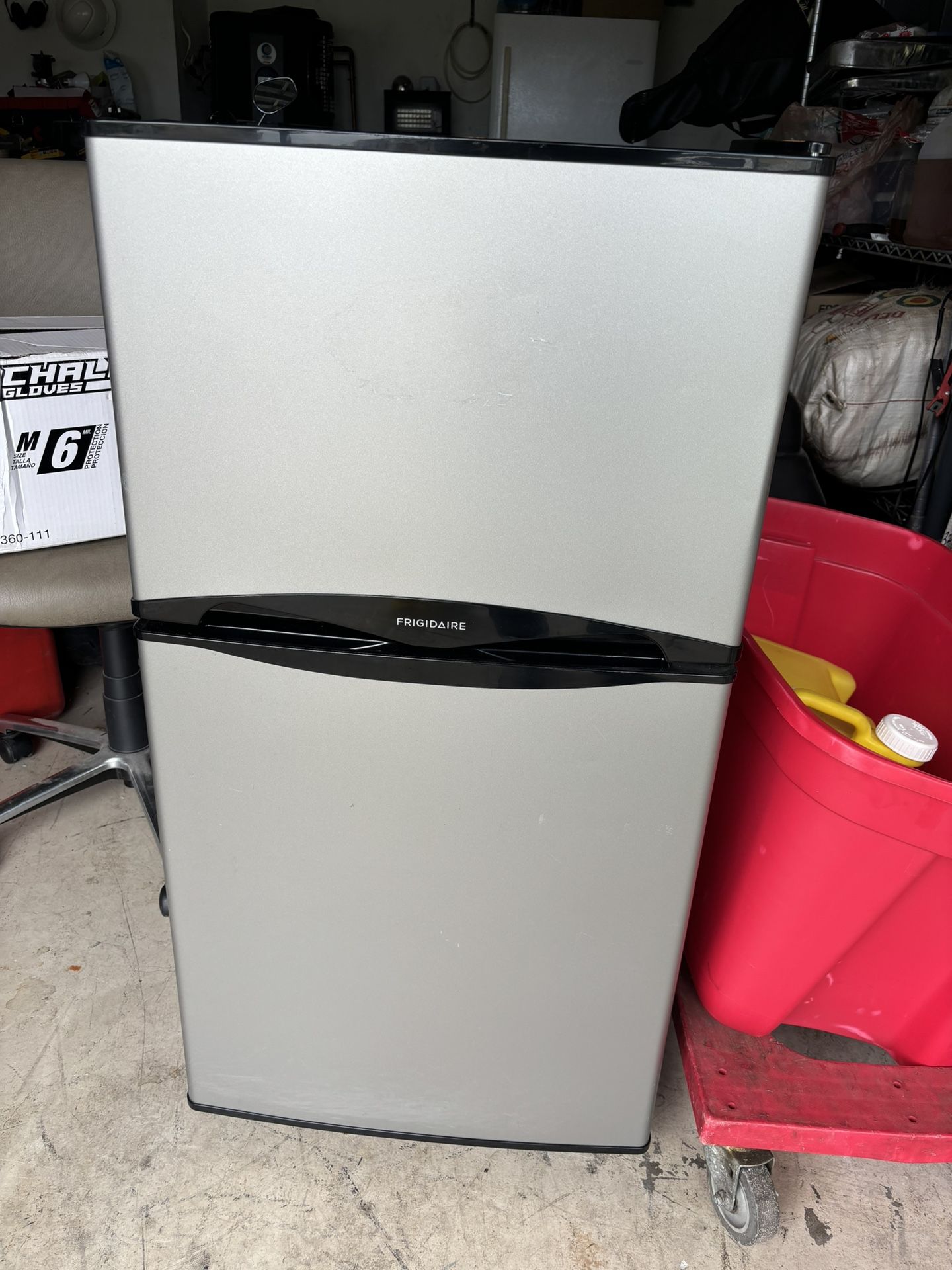 FRIGIDAIRE Mini Refrigerator: Stainless Steel $100