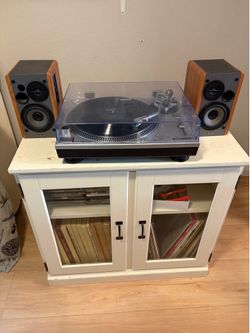 Pottery barn media cabinet - read description