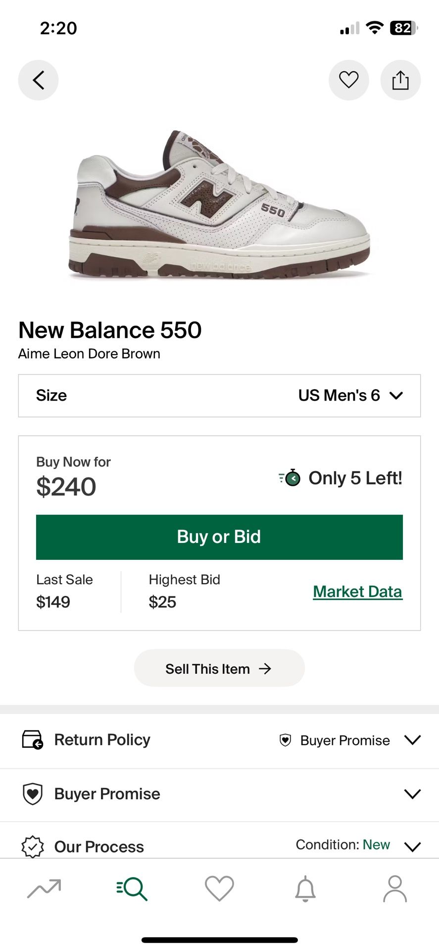 New Balance 550 Aime Leon Dore Brown