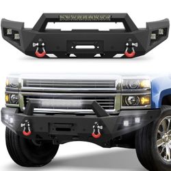 Pofenze Silverado 1500 Front Bumper For 2014 2015 Chevy Silverado 1500 Pickup, Include Winch Plate, LED Lights And D-Rings Brand New still in the box 