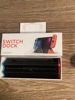New Switch Dock, TV Dock Station for Switch/Switch OLED,with 4K@60Hz HDMI Output/Type C Port/USB 3.0 Port for Nintendo Switch Dock(Incompatible with N