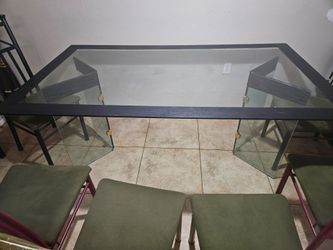 Glass dining set with 6 chairs.*PICK UP ONLY*