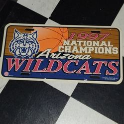 97' National Champs Az Wildcats  License Plate