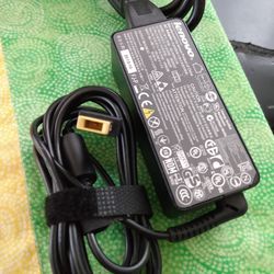 GENUINE LENOVO THINKPAD AC ADAPTER 45W POWER SUPPLY 20V - 2.25A SLIM YELLOW SQUARE TIP  CHARGER 