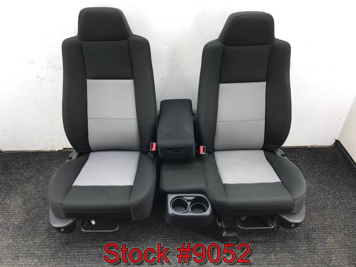 Black Cloth Front Seats For A 2008 Ford Ranger Truck Bucket 60/40 Seat Stock #9052
