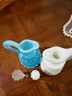 Vintage Fenton Hobnail cruets
