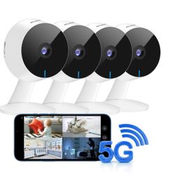 LaView 4MP 2K Cameras for Home Security Indoor, 5G& 2.4GHz Home Security Camera