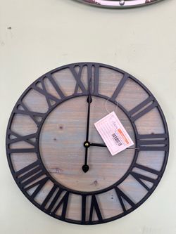 Sorbus 16" Wall Clock Centurian Roman Numeral Style - Black