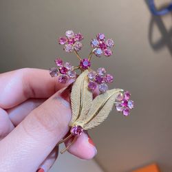 Pink Flower brooch
