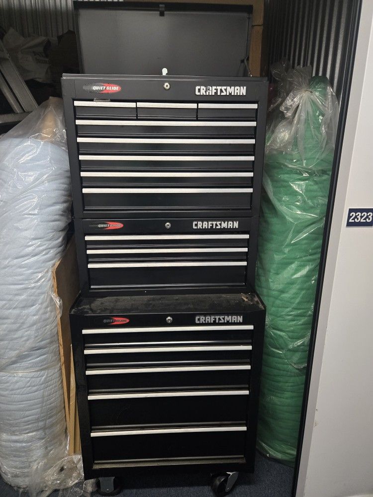 Craftsman 3 Piece Tool Chest with Mechanics Tools