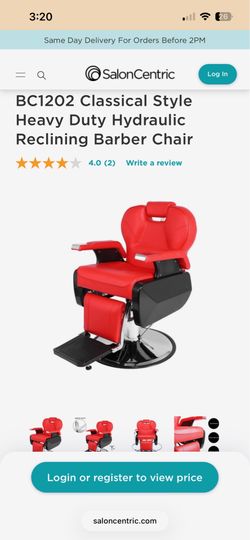 Brand new Barber reclining chair with hydraulic system