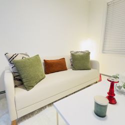  Moving Sale Futon Loveseat couch sofa bench pillows included