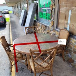 Round Marble Table 4 Chairs Dining Room Table  Kitchen Table