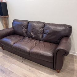 Genuinely Leather Couch 