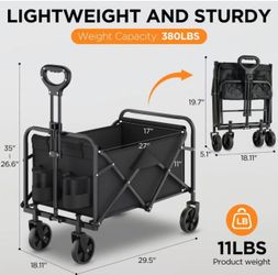 Large InBRAVE Folding Cart - Home - Tools - Travel - Shopping 