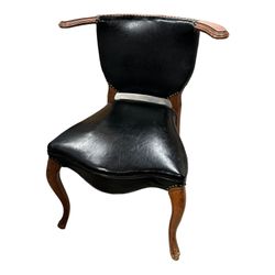 Vintage Leather Metal Studded Chair from Japan
