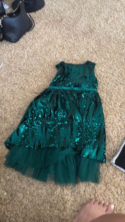 Green sparkly dress for girls 8