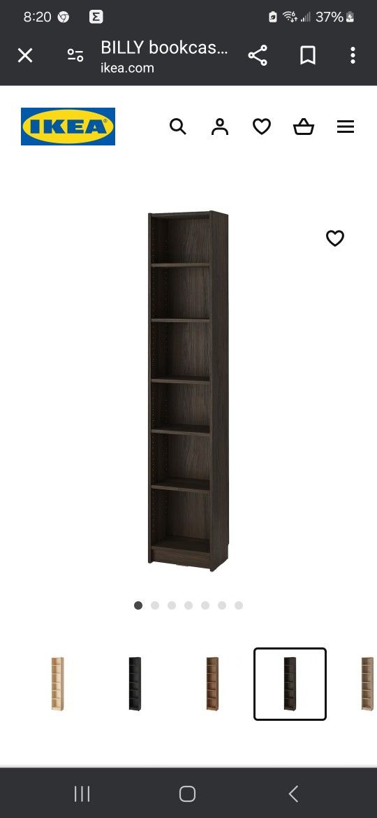 2 Dark Brown IKEA Billy Bookcase