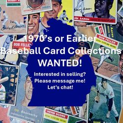 Collector looking To Purchase pre1980 Baseball Card Collections!