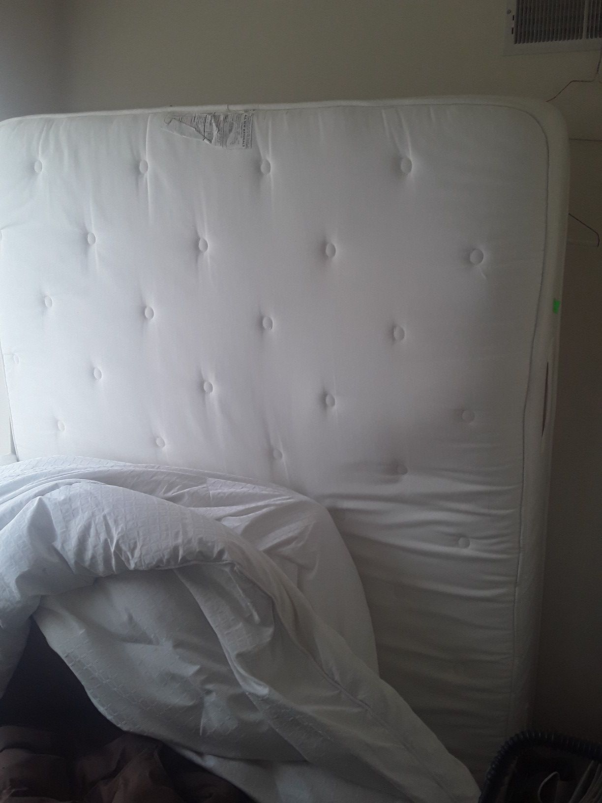 Full IKEA mattress canvas white