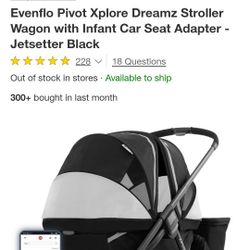 Evenflo Pivot Xplor Dreamz Wagon/ Double Stroller 