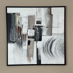 Modern Abstract Framed Canvas 49” x 49” – Scandinavian Designs