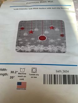 Premium Christmas Bath Mat 20x30