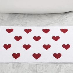 Brand New Pottery Barn Heart Bath Mats Set Of 2