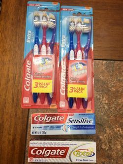 Toothbrushes and toothpastes