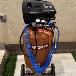 Craftsman Commercial Air Compressor 30 Gallons 150 PSI 2 - 6 HP Manual Good Working Order