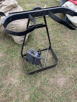 Golf cart with back seat club carrier